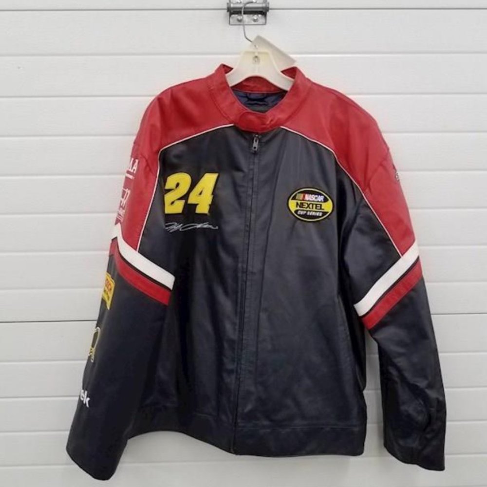Wilson's Vintage Genuine Leather NASCAR Jacket Size L